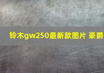 铃木gw250最新款图片 豪爵